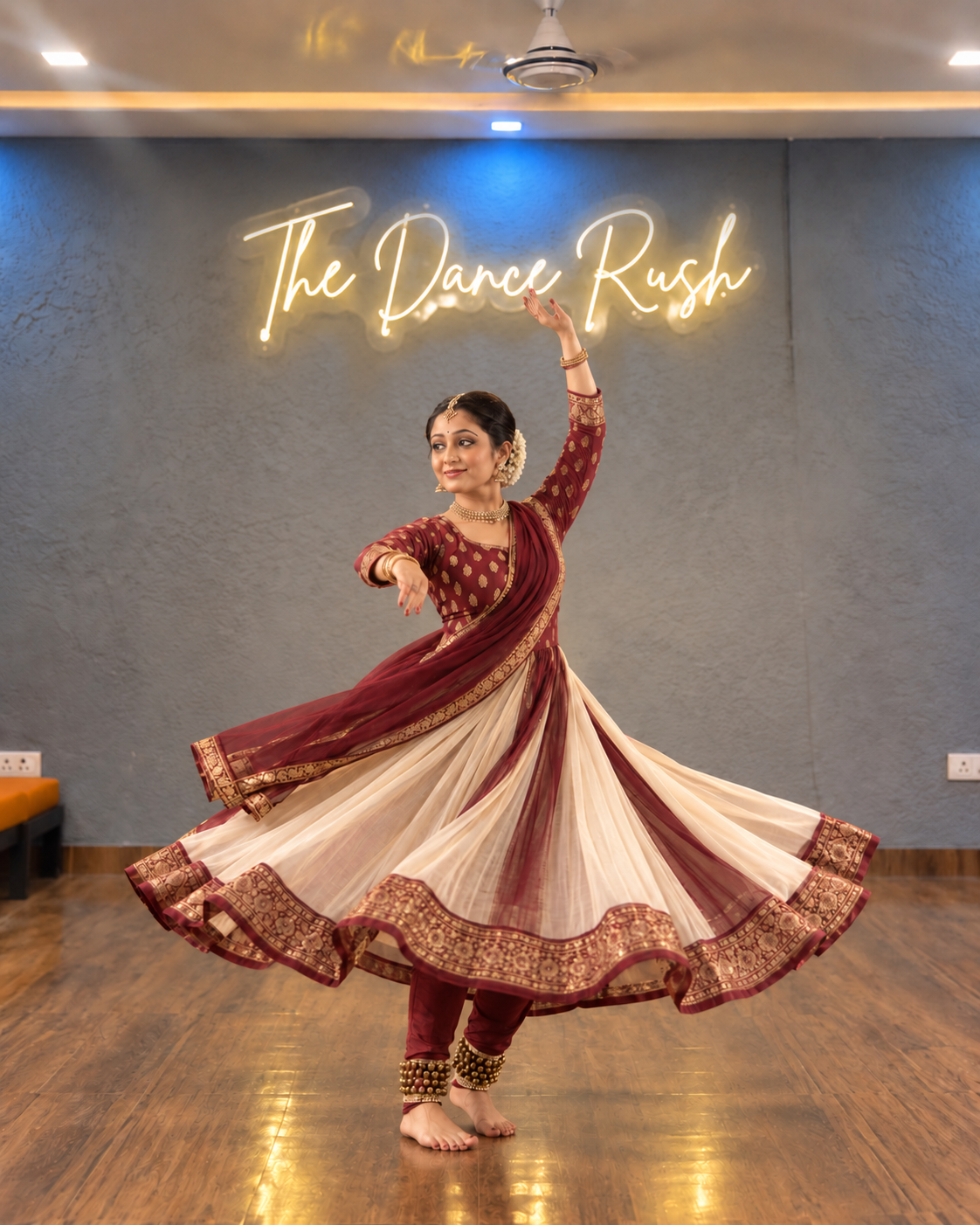 Kathak chakkar at The Dance Rush Studio